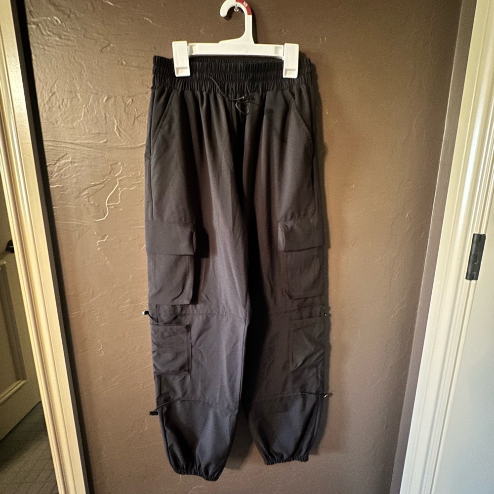 Black Cargo Joggers